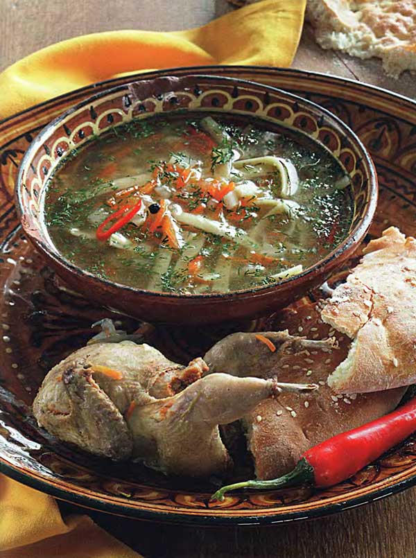 Суп-лапша с перепелками узбекская кухня