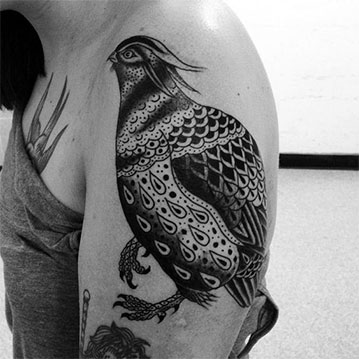 татуировка перепел tattoo quail